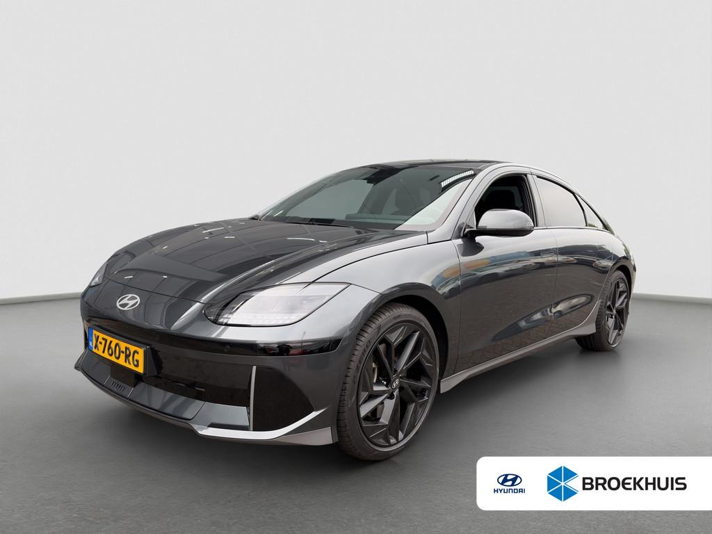 Hyundai IONIQ 6 77.4 kWh 229pk Connect, Auto's, Hyundai, 12 maanden, Achterwielaandrijving, Gebruikt, Zwart