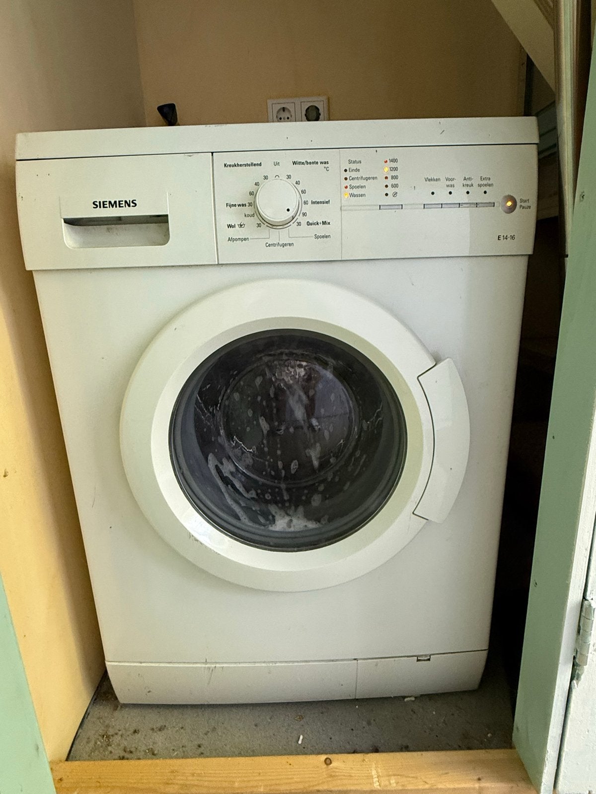 Siemens E14-16 Voorlader Wasmachine - Gebruikt, Witgoed en Apparatuur, Wasmachines, Ophalen, Gebruikt, Voorlader, Wolwasprogramma