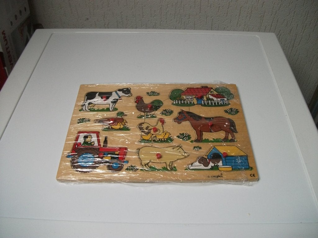Puzzel simplex boerderij 9 delig, Ophalen of Verzenden, Gebruikt