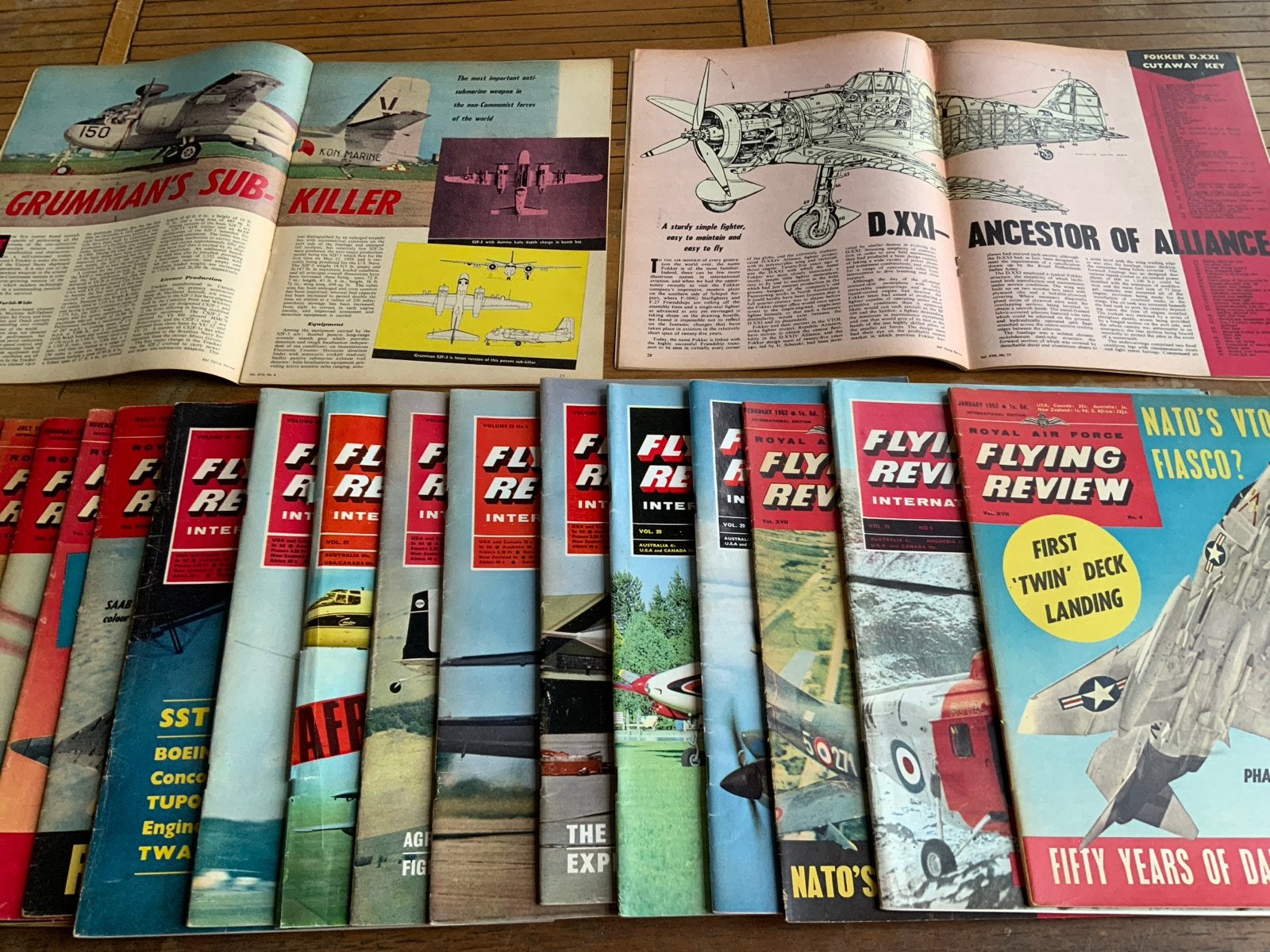Flying Review International 18 tijdschriften jaren '60, Ophalen of Verzenden, Gebruikt, Overige typen
