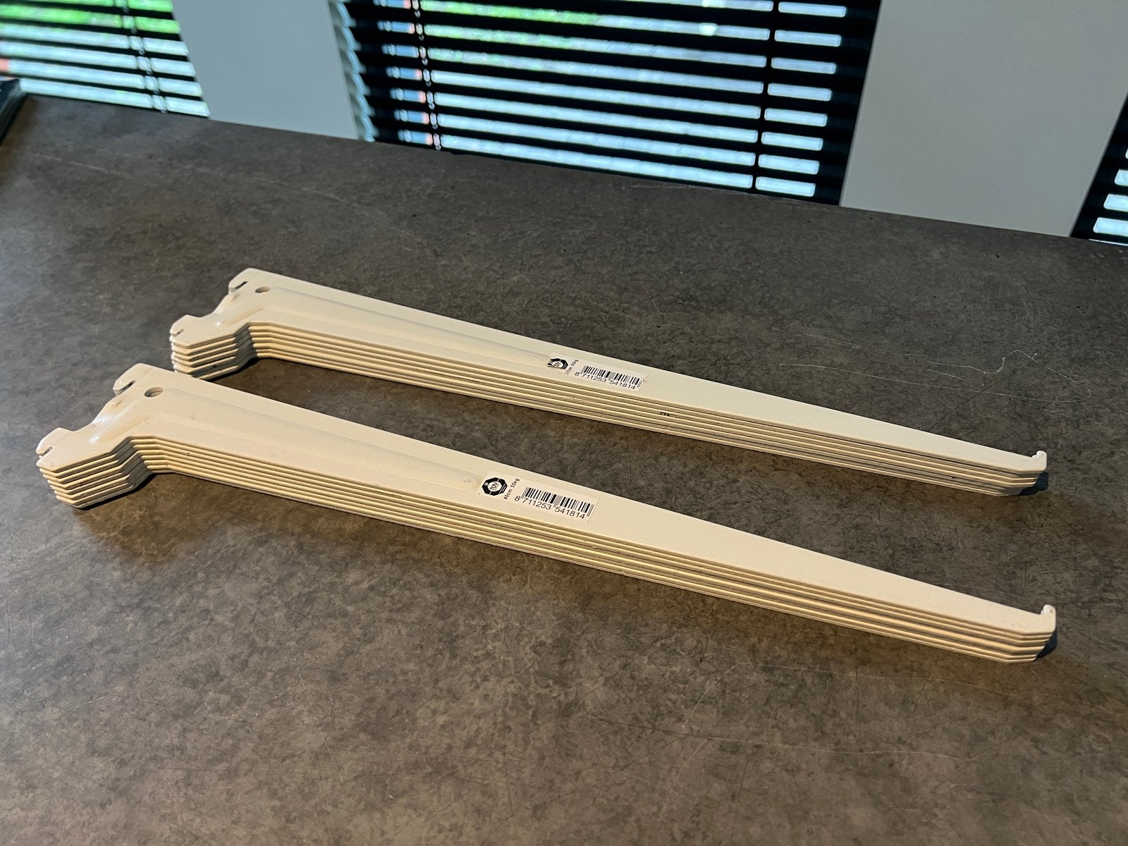 15x Duraline F-systeem plankdragers 40 cm wit, Ophalen