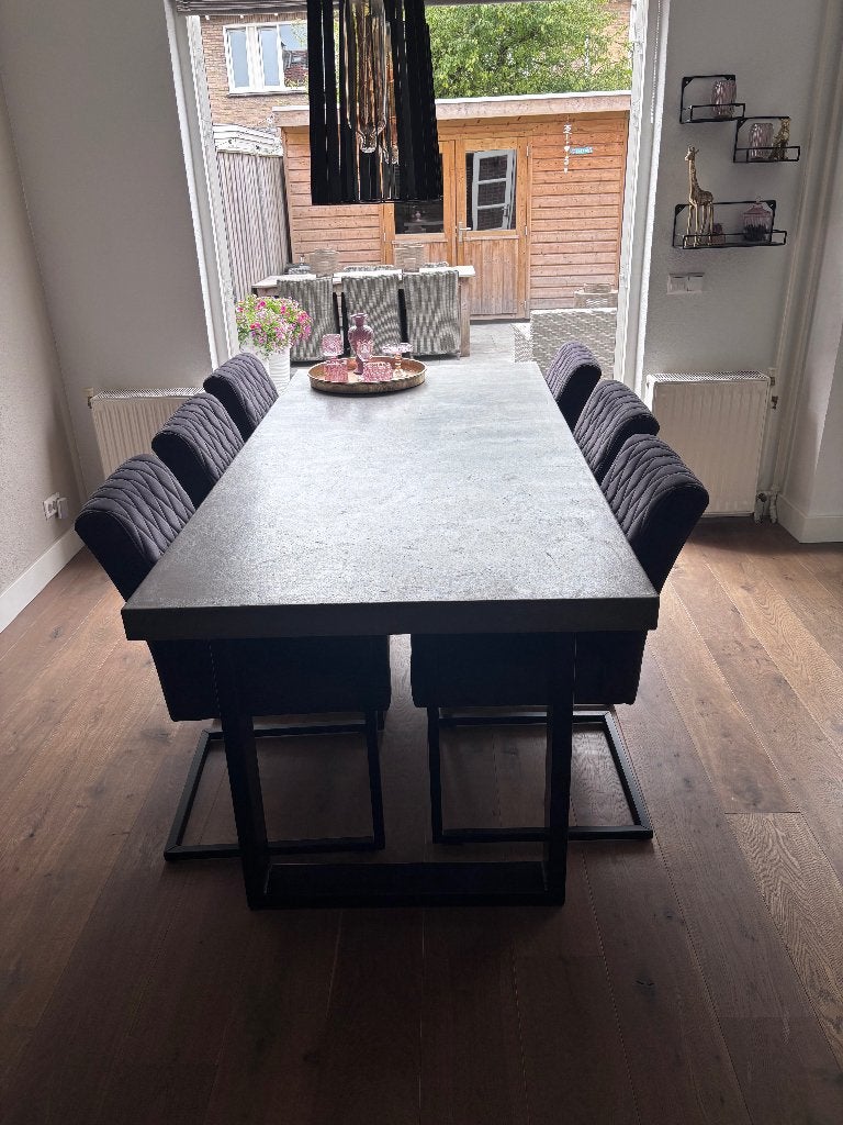 Eetkamertafel  Beton, Huis en Inrichting, Tafels | Eettafels, Ophalen, Gebruikt, 200 cm of meer, 50 tot 100 cm