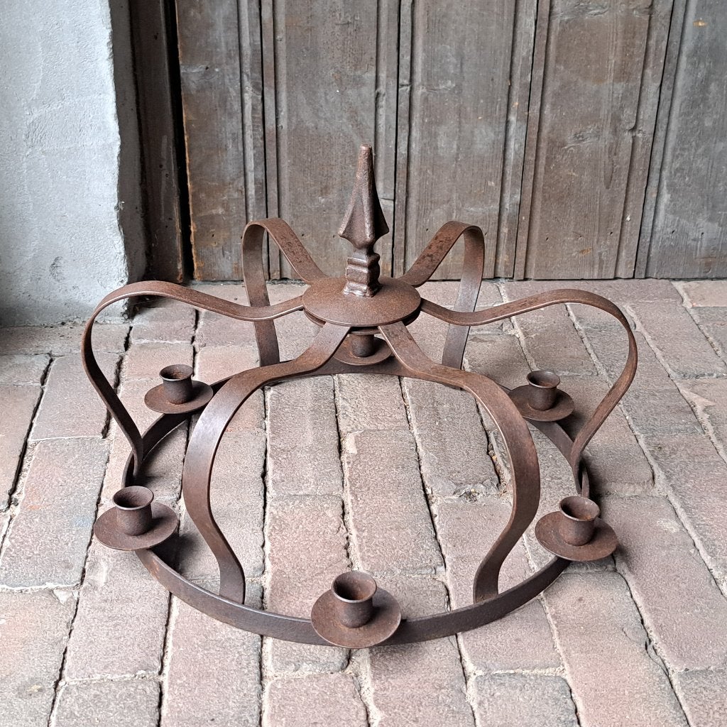 Landelijke metalen kroon met kandelaren kandelaar *Etage3*, Huis en Inrichting, Woonaccessoires | Overige, ., Ophalen of Verzenden