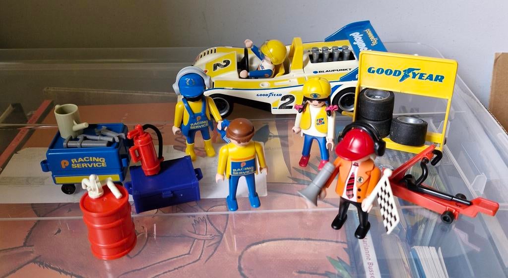 Playmobil Racing Team Set met Raceauto en Figuren, Ophalen of Verzenden, Gebruikt, Complete set