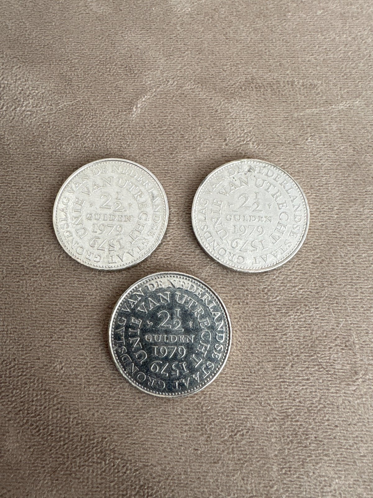 Set van 3x 2,5 gulden munten Juliana 1979, Postzegels en Munten, Munten | Nederland, Koningin Juliana, Setje, Zilver, Ophalen of Verzenden
