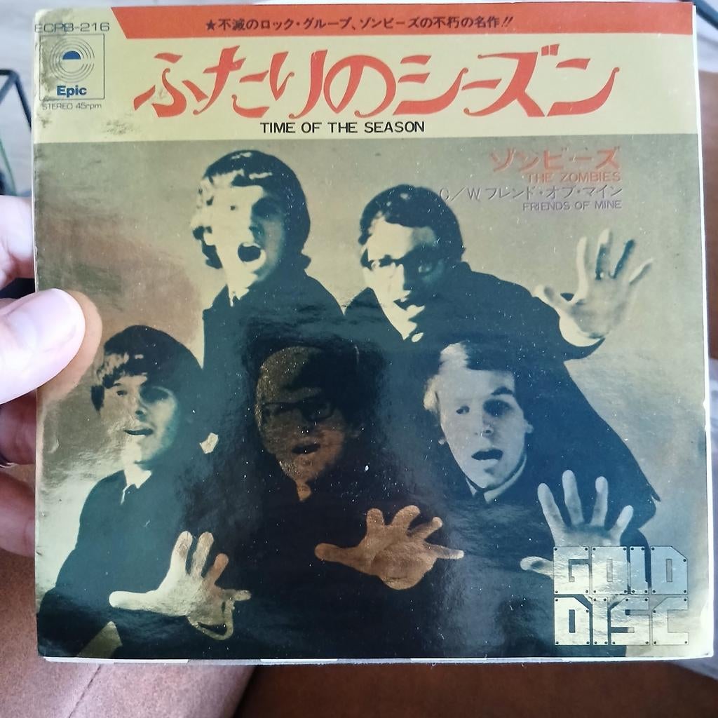 The Zombies - Time of the Season (Japanse Single), Fotohoes, Ophalen of Verzenden, Zo goed als nieuw, Rock en Metal