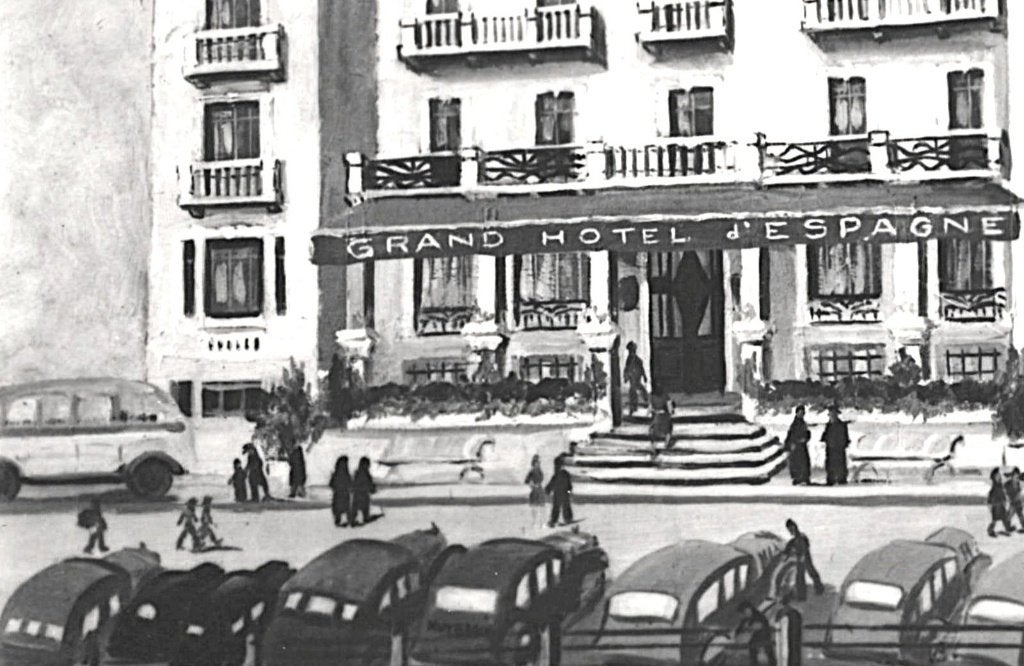 988505	Lourdes	Grand Hotel d Espange	 Onbeschreven, Ophalen of Verzenden, 1940 tot 1960, Ongelopen, Frankrijk