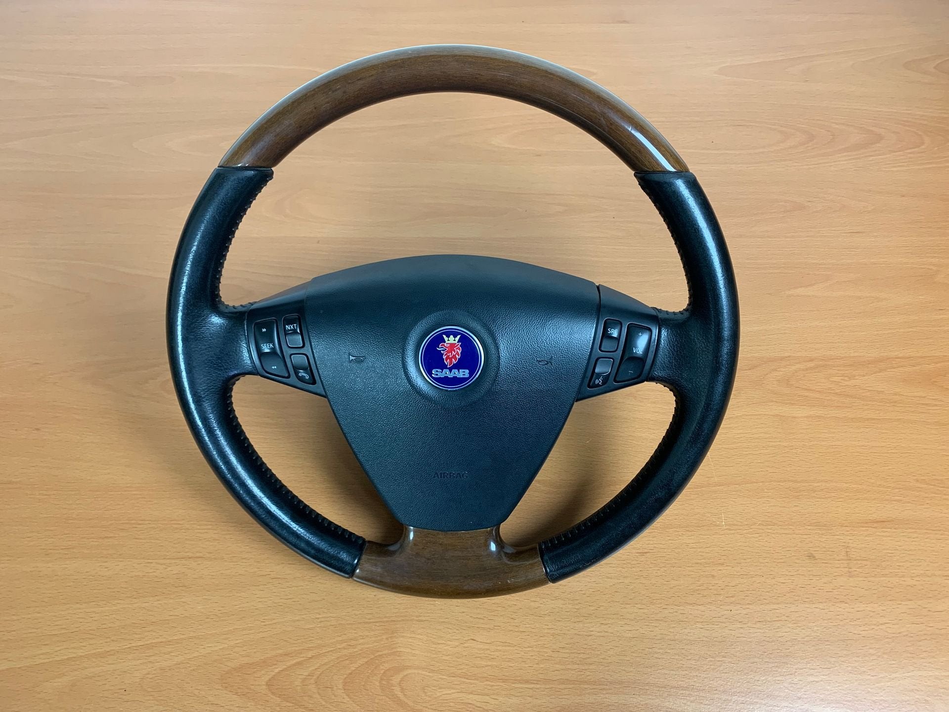 saab 9-3 II 2003 - 2015 hout stuurwiel nette staat 12783361, Auto-onderdelen, Gebruikt, -, -, Ophalen of Verzenden