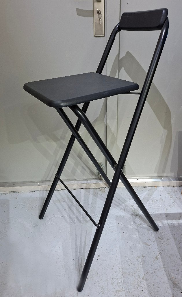 Barstoel zwart, Huis en Inrichting, Ophalen, 60 tot 90 cm, Zo goed als nieuw, 1 kruk