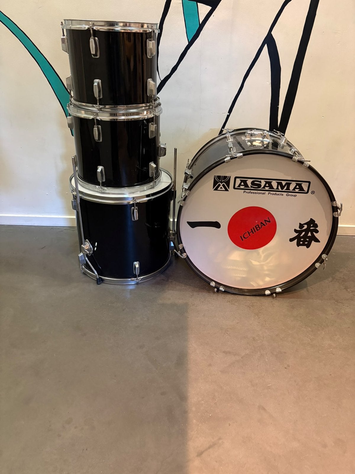 Asama Ketelset Drums - Zwart, Ophalen, Gebruikt, Overige merken