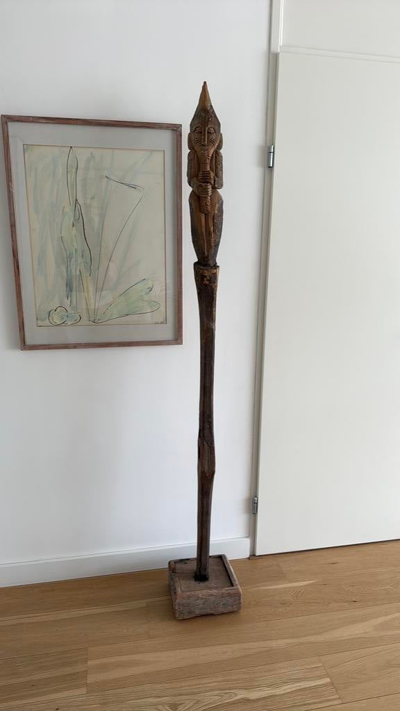 Afrikaanse tribal paal, Ophalen of Verzenden, Afrika, Hout, Houtsnijwerk
