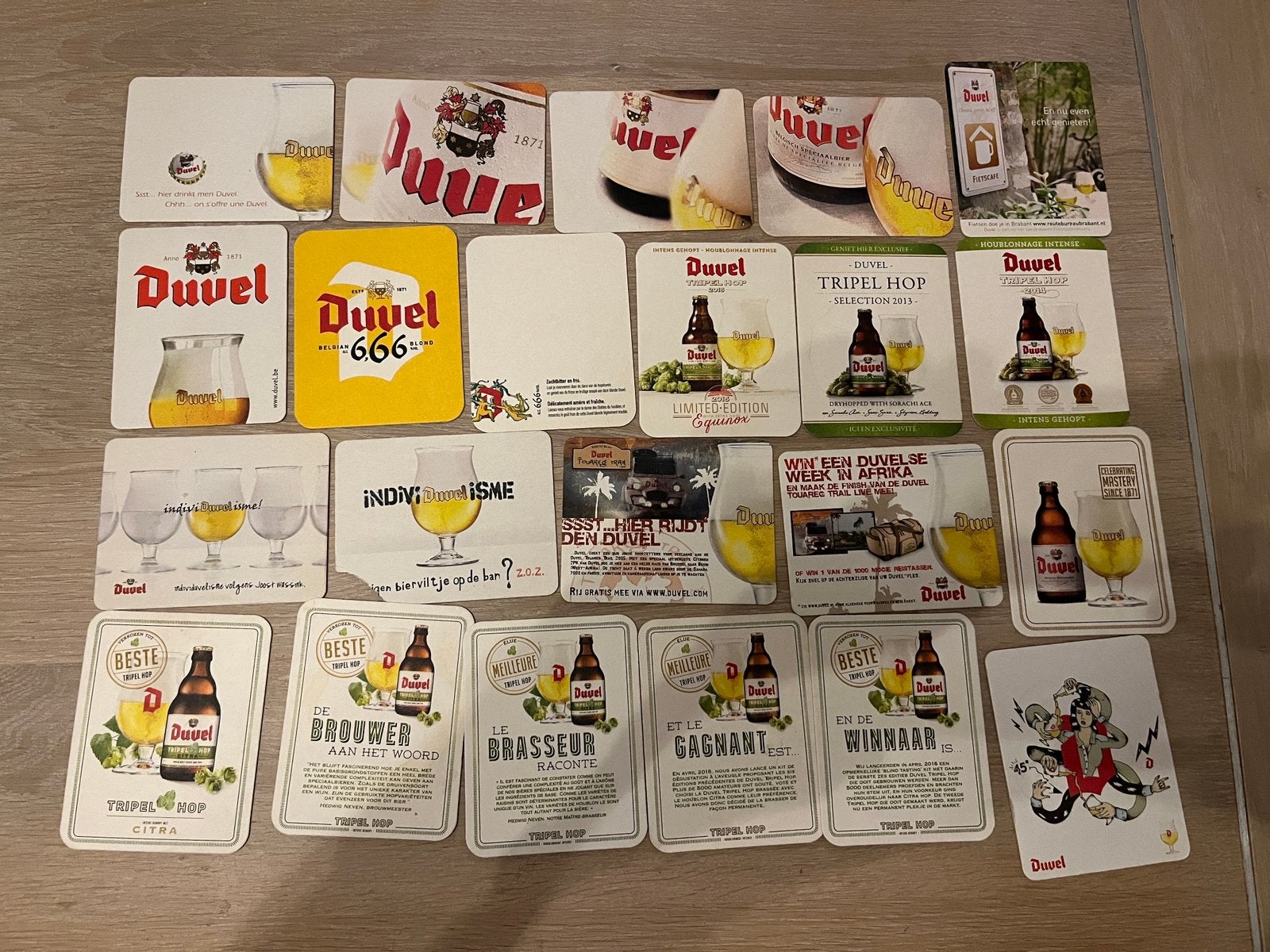 Verzameling Duvel bierviltjes, Verzamelen, Biermerken, Ophalen of Verzenden, Zo goed als nieuw, Viltje(s), Duvel