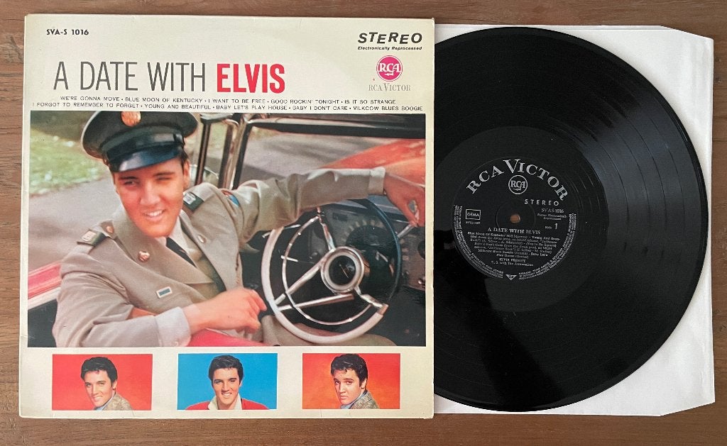 Elvis Presley - A Date With Elvis - Duits 1967 LP, LP, Gebruikt, Verzenden, Pop