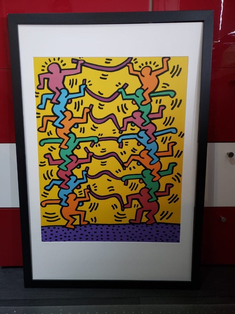 Keith Haring, Ophalen of Verzenden, 75 – 100, 50 tot 75 cm, Print