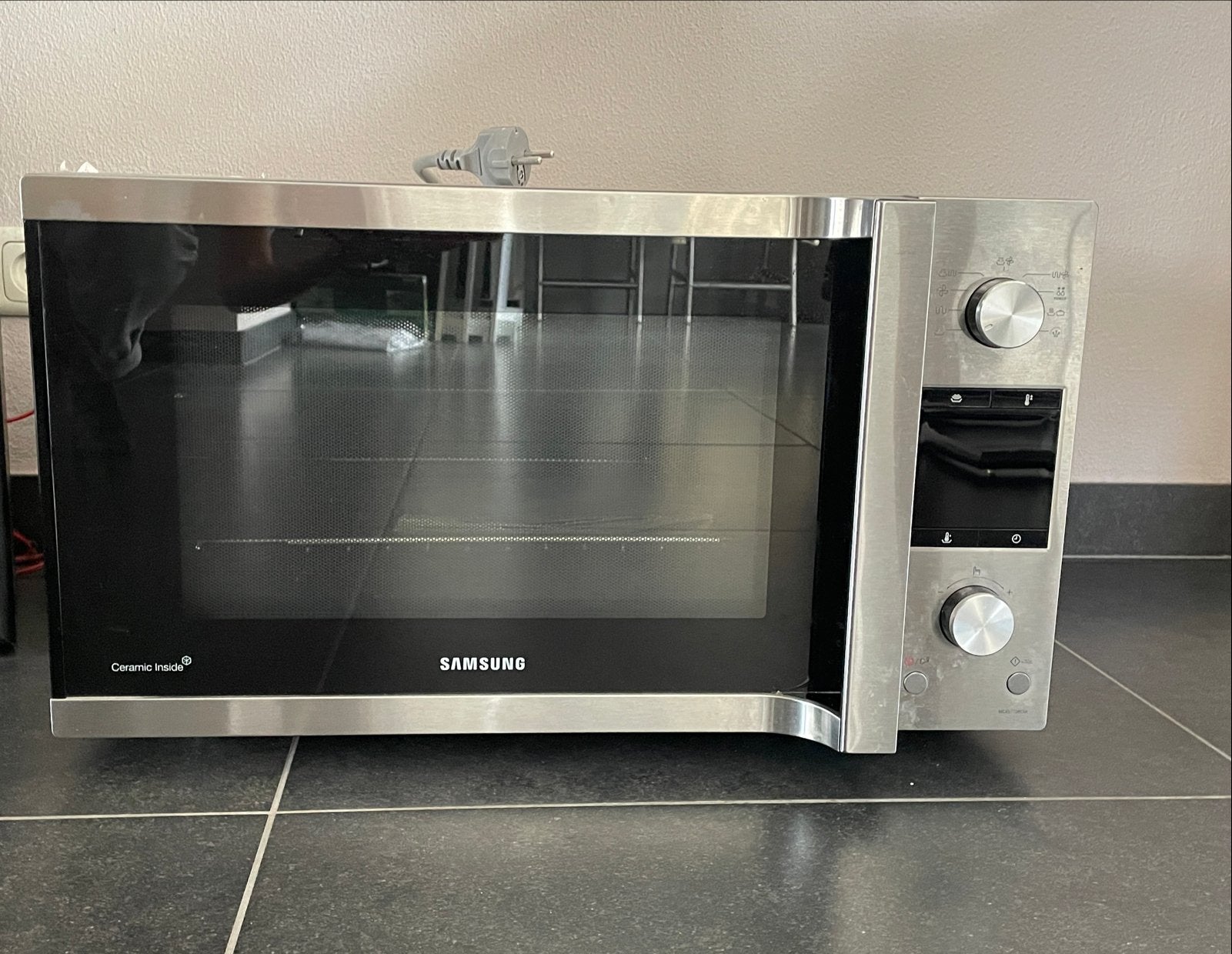 Samsung MC455TDRCSR Combimagnetron oven - Zo goed als nieuw, Witgoed en Apparatuur, Ophalen, Combimagnetron, 60 cm of meer, Zo goed als nieuw