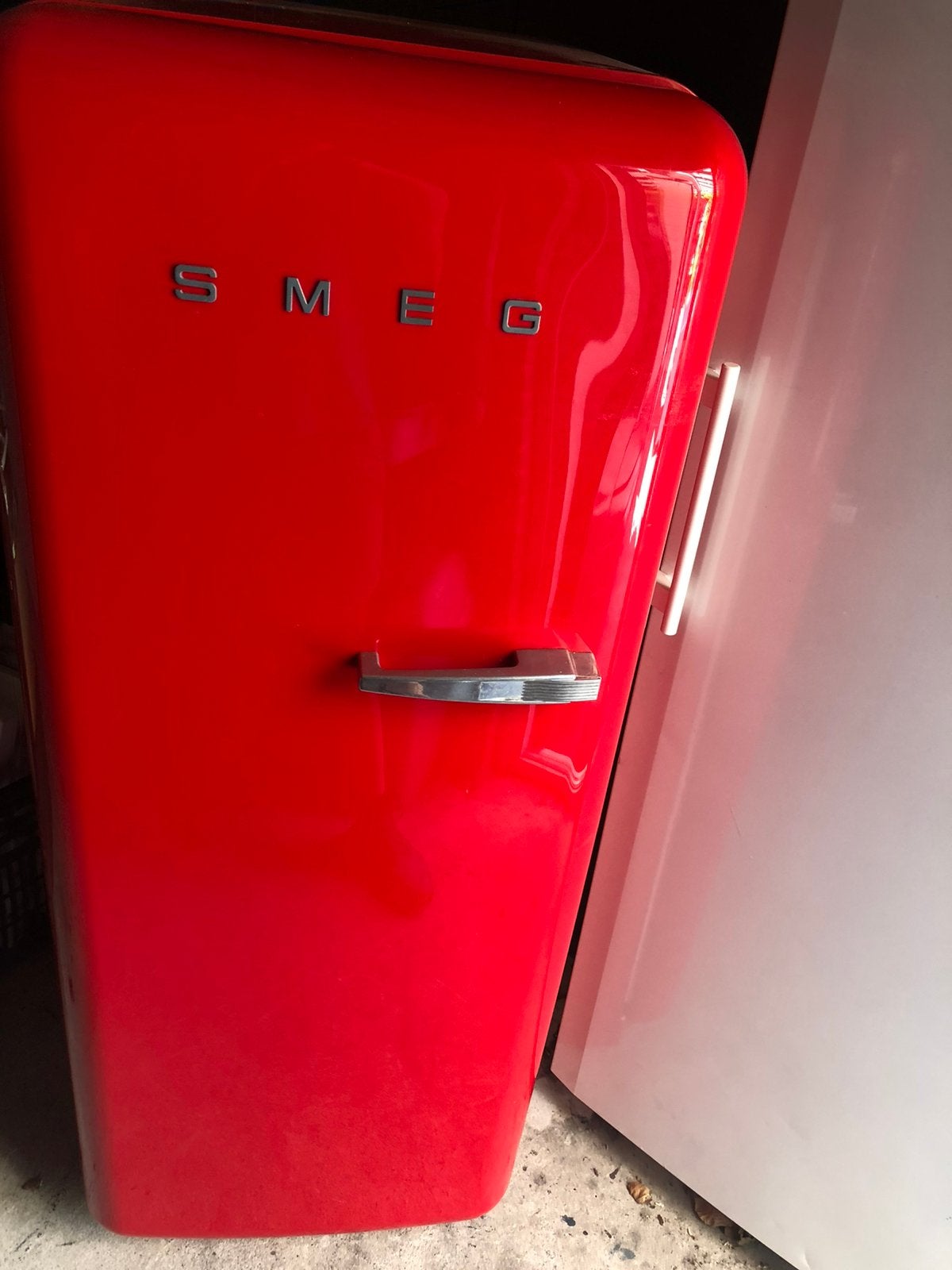Smeg koelkast rood!, Witgoed en Apparatuur, Ophalen, 200 liter of meer, 60 cm of meer, 160 cm of meer