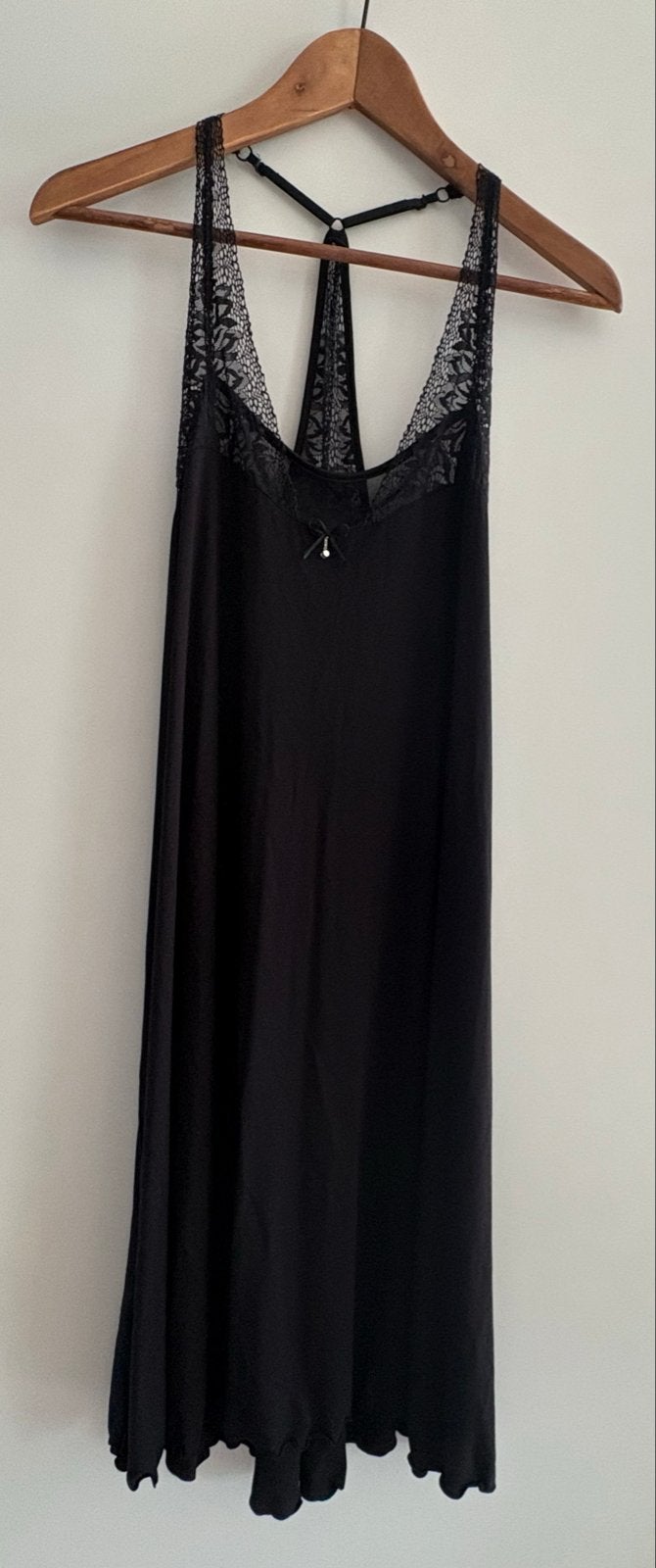 Nina von C. onderjurk / nachtjapon met kant - Zwart, Ophalen of Verzenden, Zwart, Nachtkleding