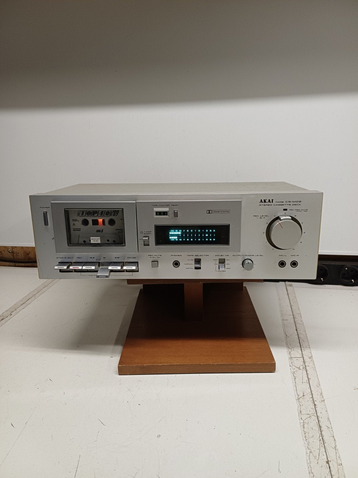 Akai CS-M02 Stereo Cassettedeck - Jaren '80 Klassieker, Ophalen of Verzenden, Enkel, Akai, Tape counter