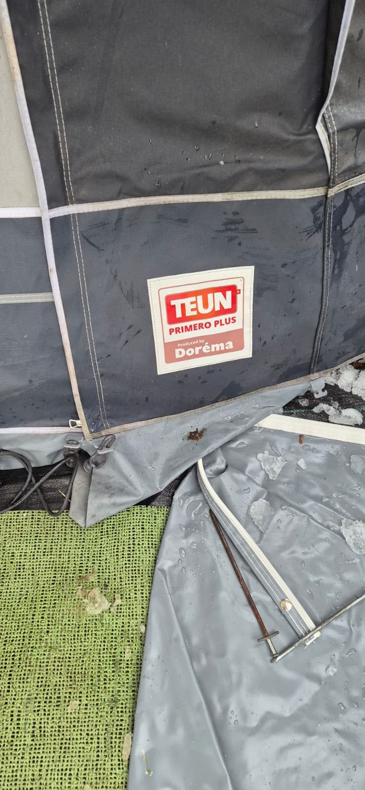 4-seizoenen voortent met uitbouw en luifel, Ophalen, Zo goed als nieuw