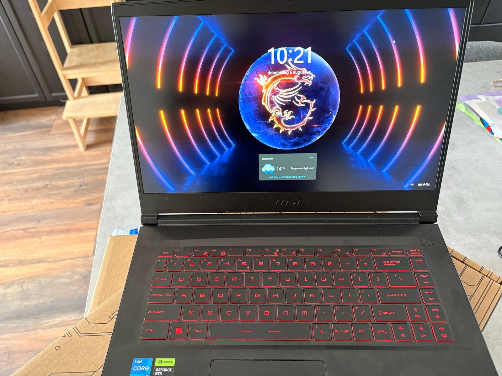 MSI Thin GF63 12UCX-668NL Gaming Laptop - Nieuwstaat, Computers en Software, Windows Laptops, Ophalen, Met videokaart, 2 tot 3 Ghz