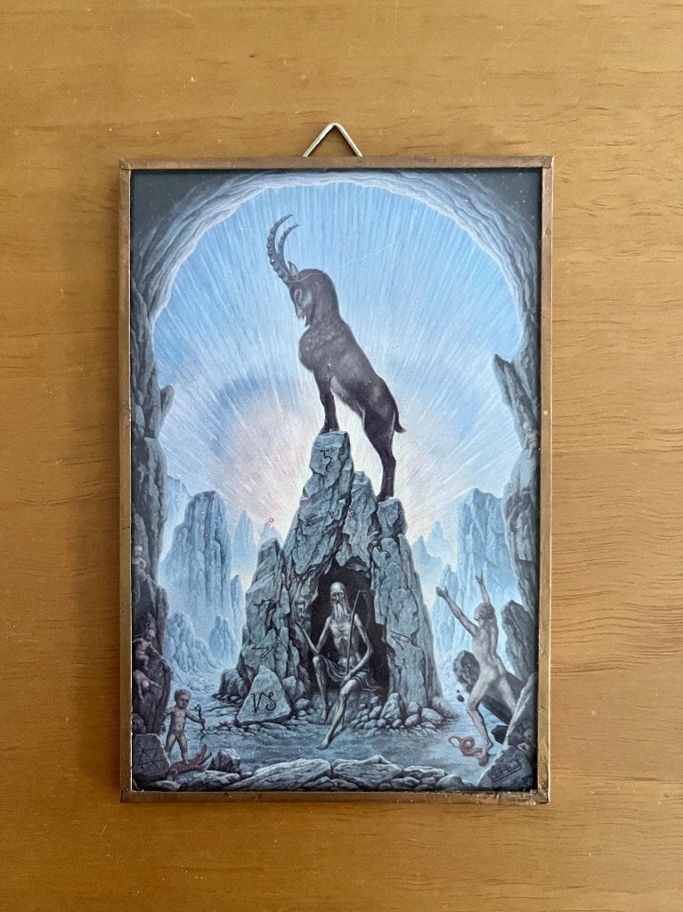 Vintage lijstje Steenbok Capricorn sterrenbeeld astrologie, Verzenden, Huis en Inrichting