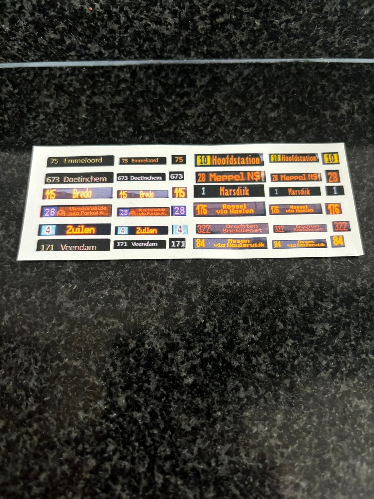 Decals transfer set koersborden lijnfilm bus type B 1:87, Verzenden, Nieuw, Overige merken