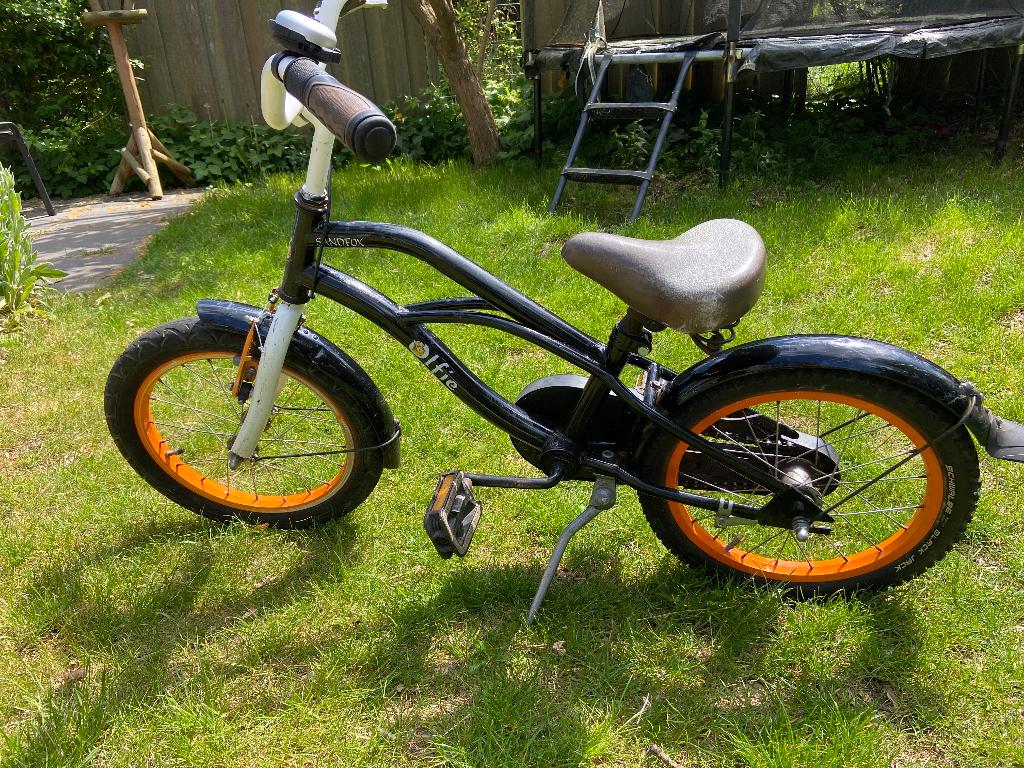 Olfie kinderfiets 16 inch, Ophalen, Terugtraprem, Olfie, 16 tot 20 inch