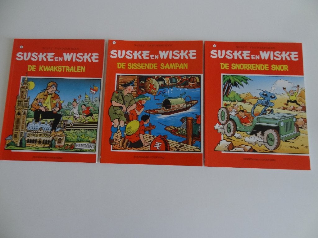 9 stripboeken Suske en Wiske, Ophalen, Willy van der Steen., Europa, Zo goed als nieuw
