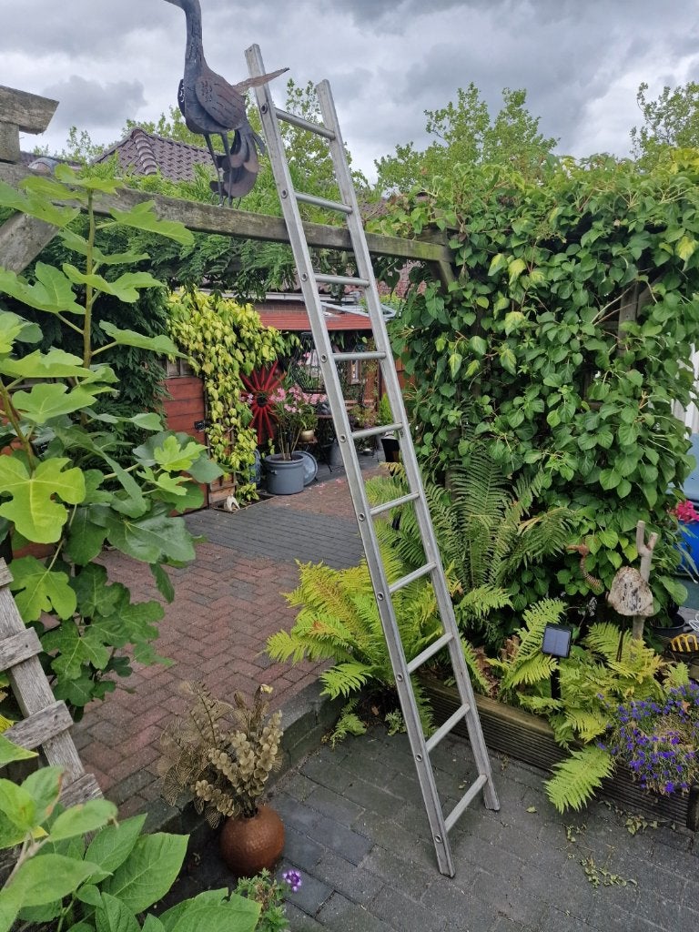 Aluminium ladder, Doe-het-zelf en Verbouw, Ladders en Trappen, Ophalen, Gebruikt, 4 meter of meer