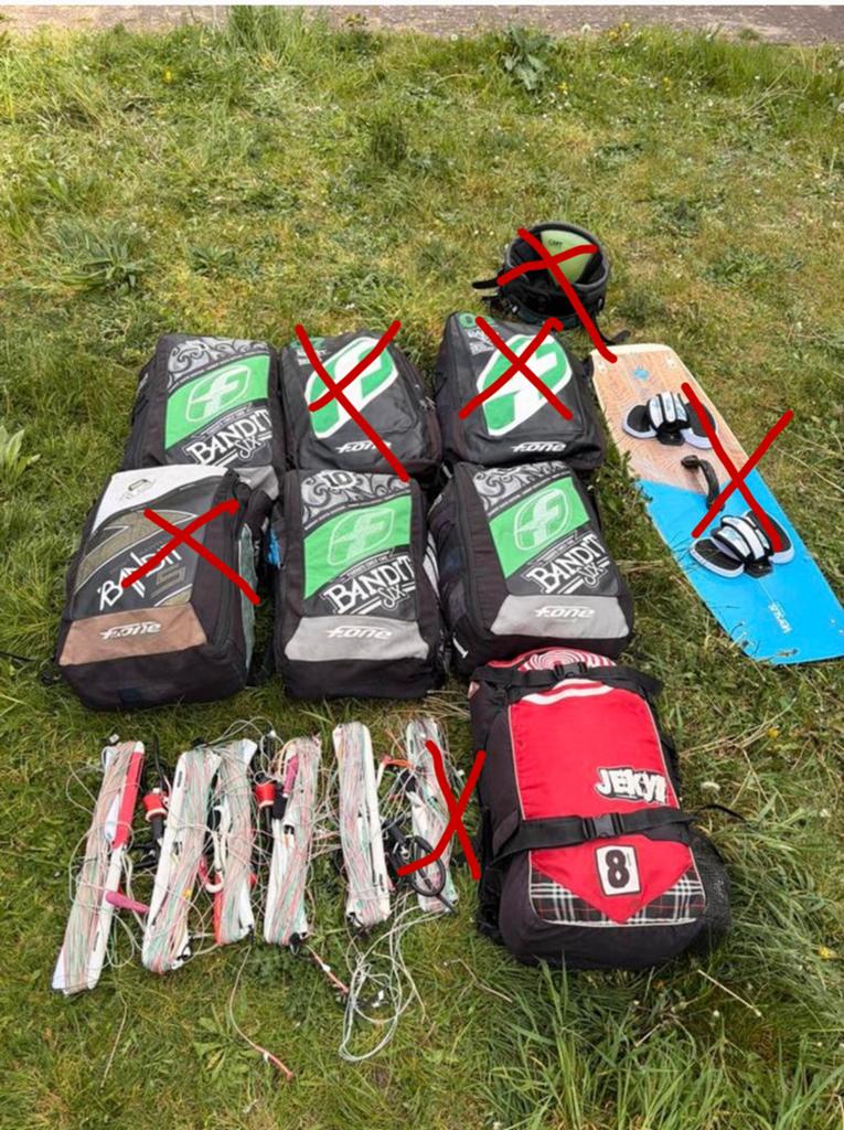 F-One kiteset + accessoires (complete set), Watersport en Boten, Kitesurfen, Twintip, Ophalen of Verzenden, Zo goed als nieuw