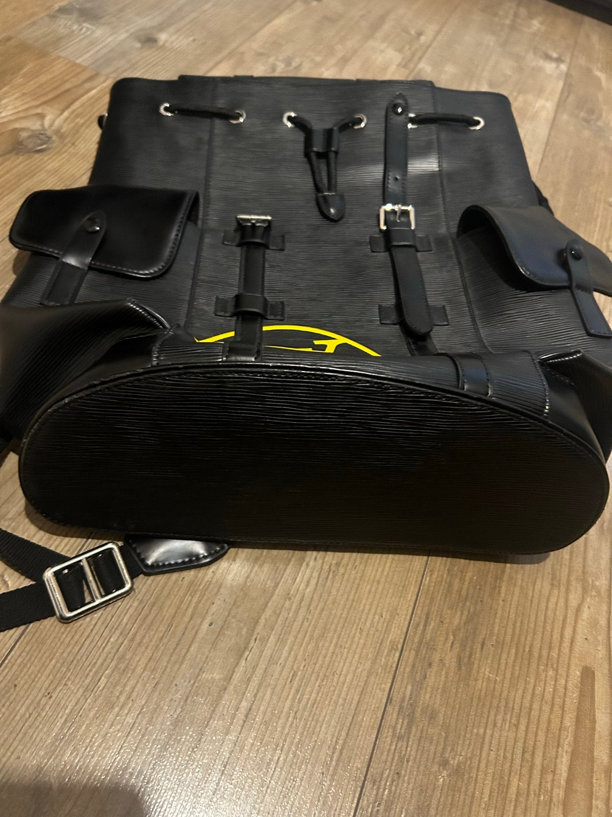Louis Vuitton Epi Christopher PM Rugzak Zwart, Gebruikt, 25 tot 40 cm, Ophalen of Verzenden, Overige merken