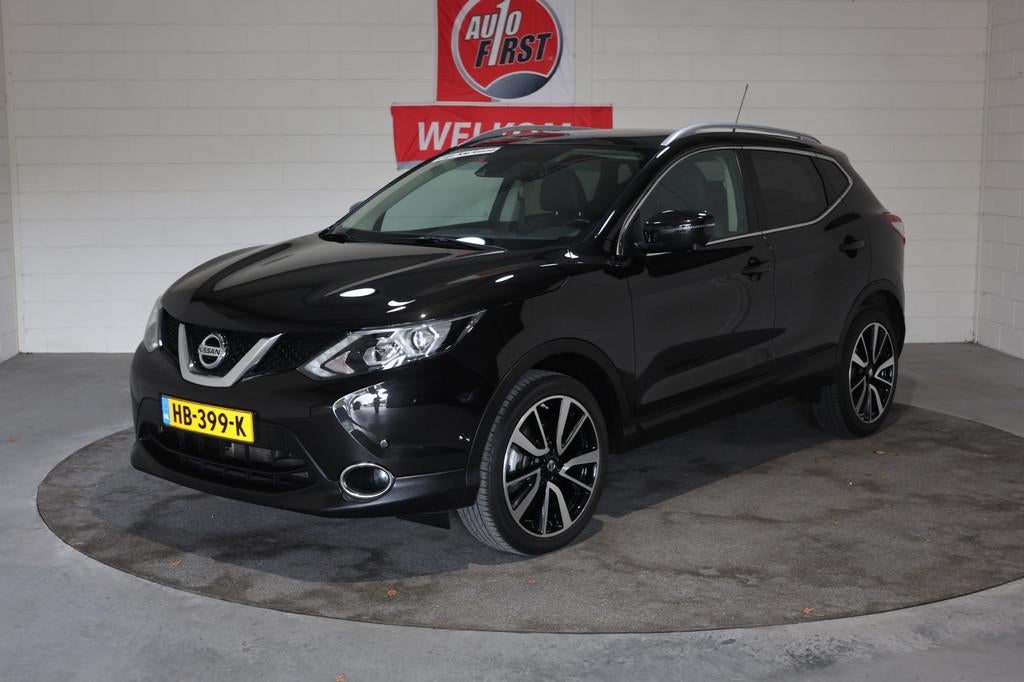 Nissan QASHQAI 1.2 Tekna NL auto, Lage km stand, Leer, Panor, Voorwielaandrijving, Euro 5, Gebruikt, Zwart