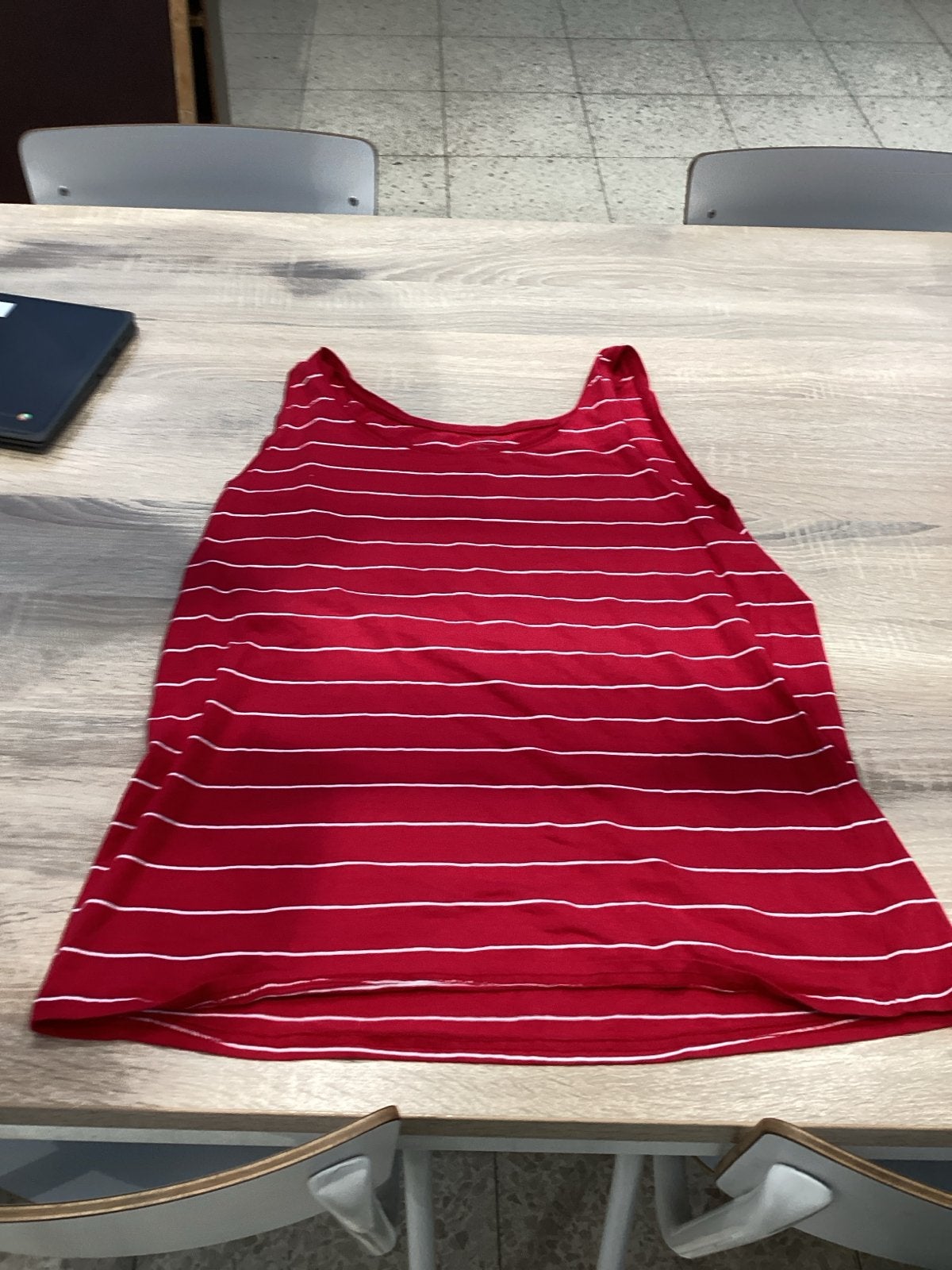 Rood gestreept hemd maat XL, Maat 46/48 (XL) of groter, Ophalen of Verzenden, Zonder mouw, Gedragen