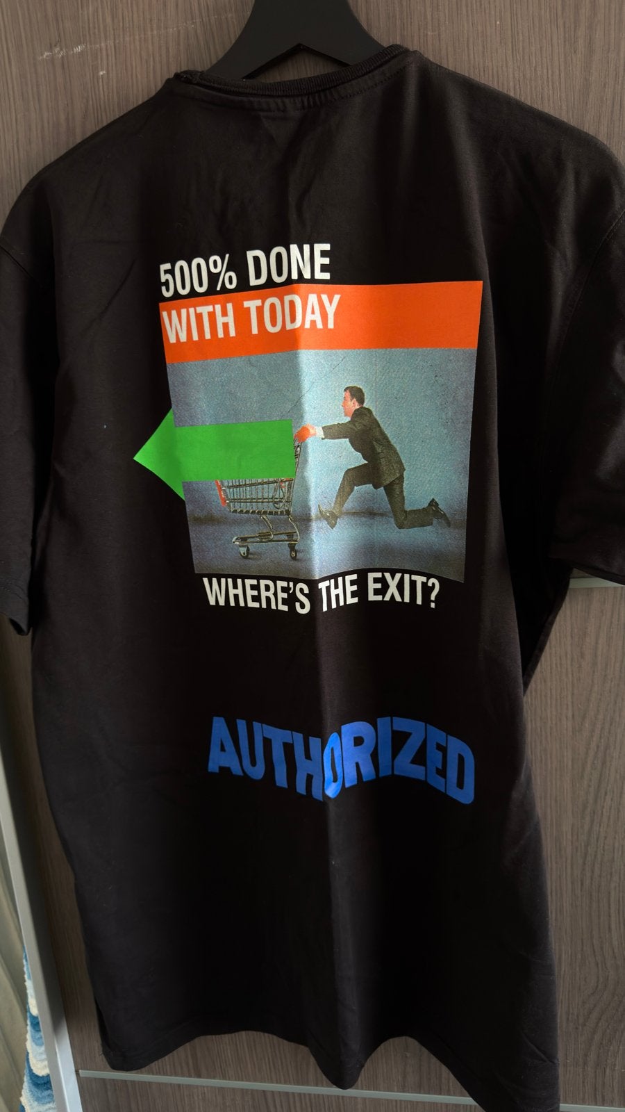 Heron Preston T-shirt "500% DONE WITH TODAY" - Zwart, Ophalen of Verzenden, Zo goed als nieuw, Maat 56/58 (XL), Zwart