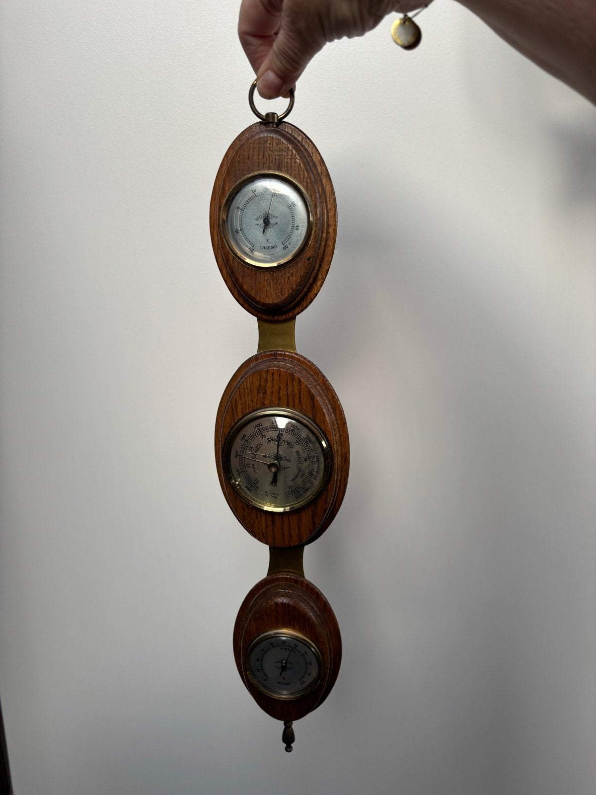 Vintage Barometer Weerstation van Meubelfabriek Oisterwijk, Ophalen, Gebruikt, Weerstation