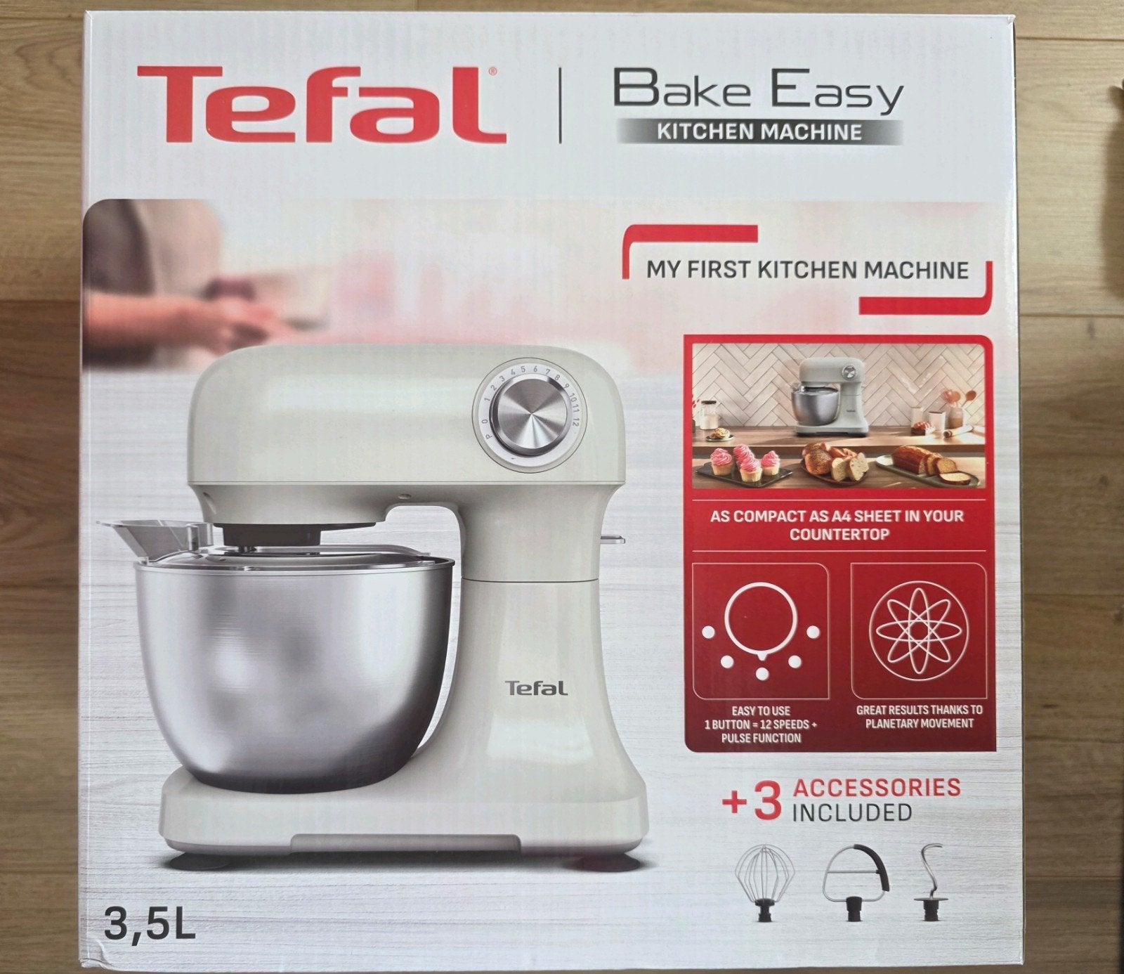 TEFAL keukenmachine / bakmachine NIEUW, 4 liter of meer, Ophalen, Nieuw, 3 snelheden of meer