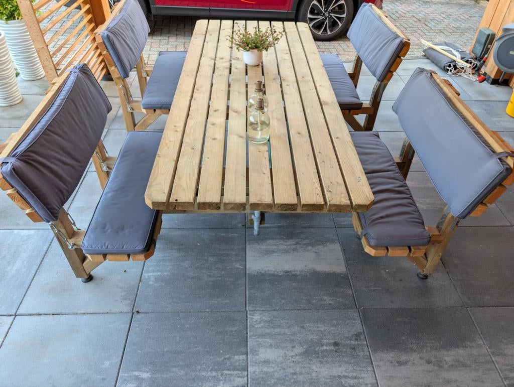 Picknicktafel statafel bartafel op maat gemaakt, Ophalen, Nieuw, Rechthoekig, Hout