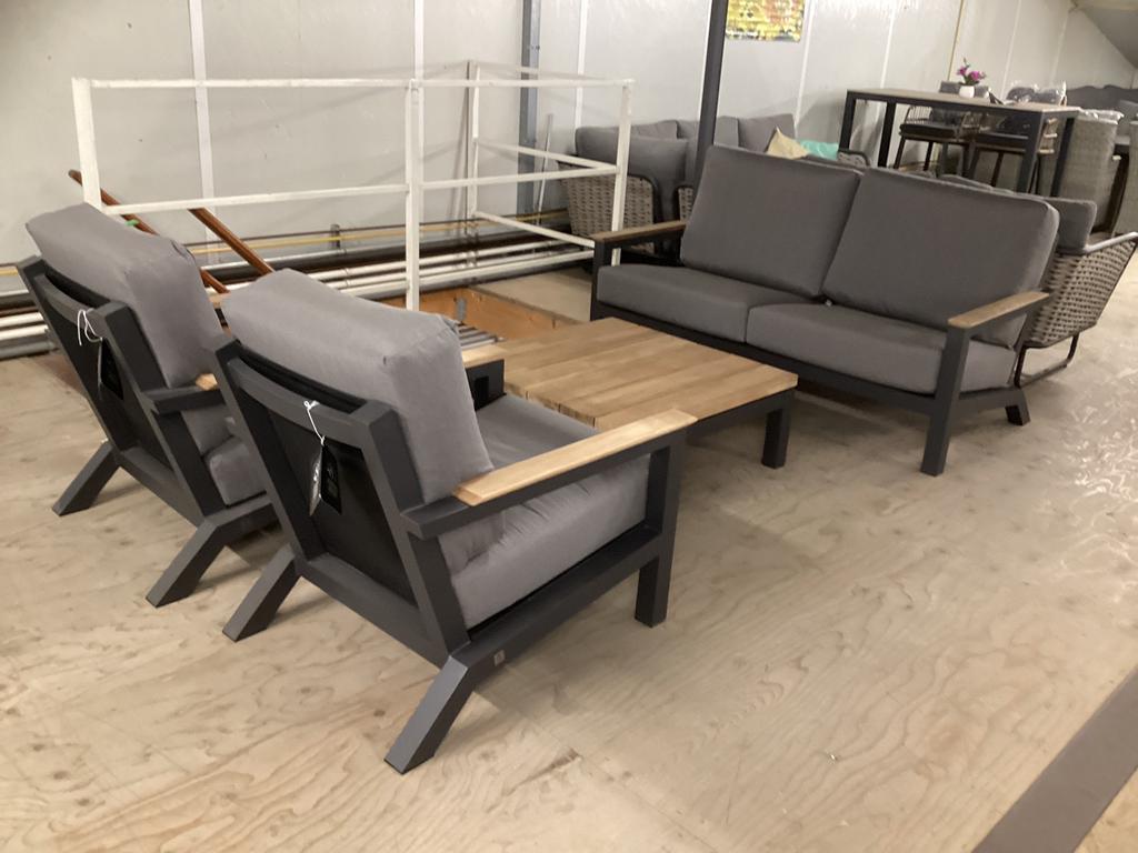 Loungeset, Tuin en Terras, Tuinsets en Loungesets, Nieuw, Hout, Bank, Stoel, Ophalen