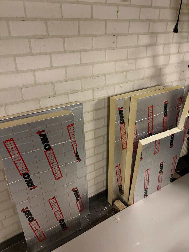 PIR isolatieplaten 5 en 8cm dik - 120x60cm, Ophalen, 4 tot 8 cm, Nieuw, Hardschuim (Pir)