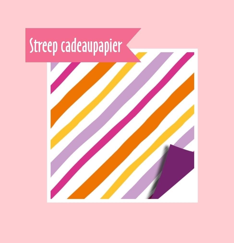 Streep cadeau inpakpapier, Ophalen of Verzenden, Nieuw, Halloween of Griezel