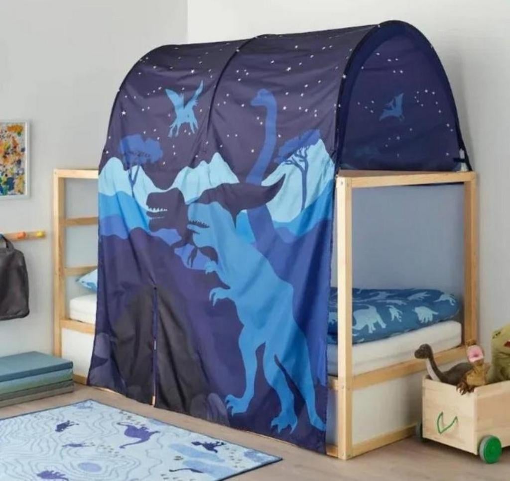 Leuke IKEA Kura bedtent en vloerkleed dino thema, Ophalen, Gebruikt, Kleed of Kussen