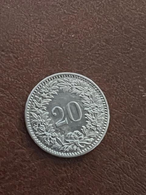 20 Rappen 1919B Helvetica, Postzegels en Munten, Munten | Europa | Niet-Euromunten, Ophalen of Verzenden, Overige landen, Losse munt