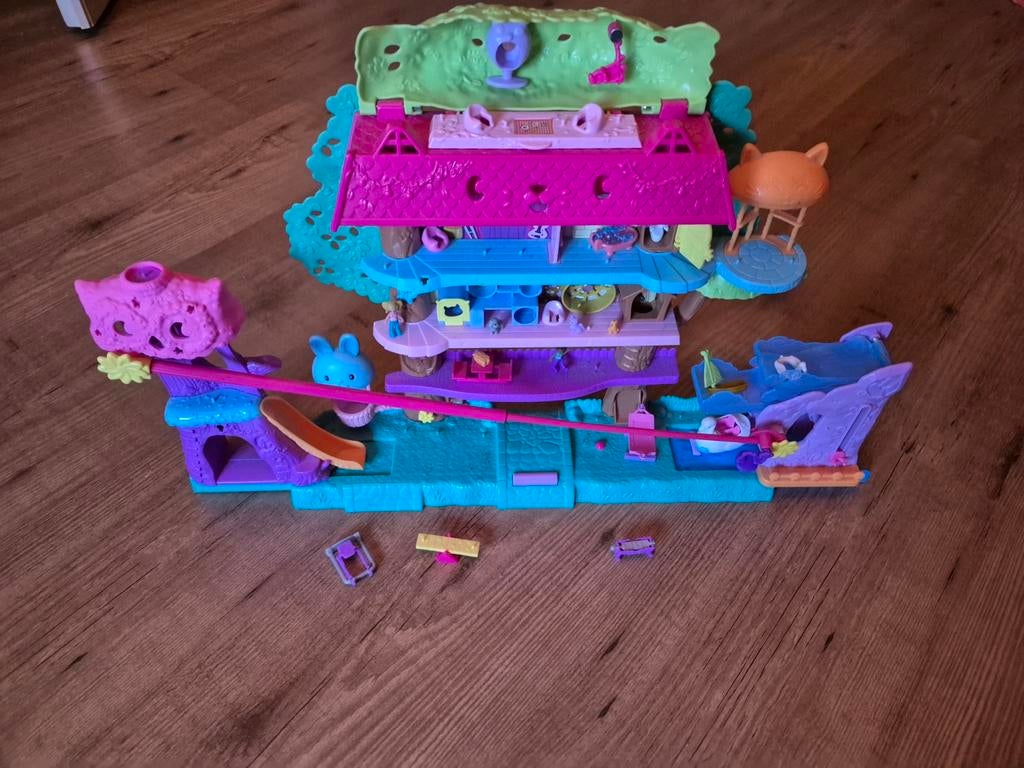 Polly Pocket Pollyville Dierenfeest Set, Kinderen en Baby's, Speelgoed | Poppen, Ophalen of Verzenden, Gebruikt, Overige typen