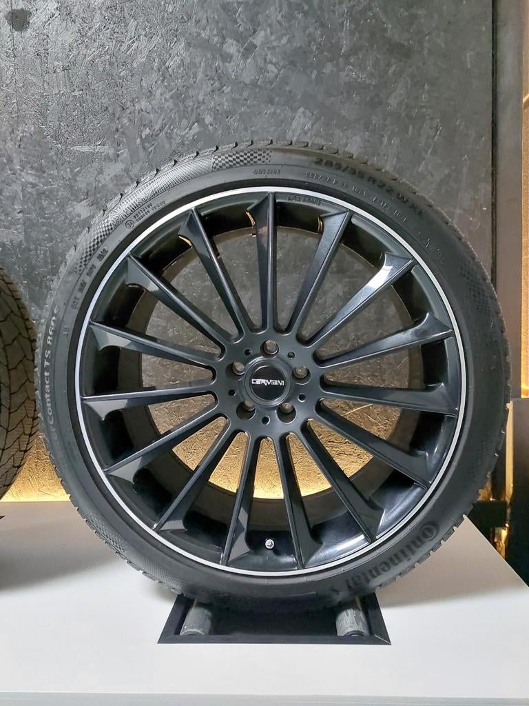 22 inch Carmani velgen/ Winterset / 5x112 / Q7 / e-tron, Auto-onderdelen, Banden en Velgen, Ophalen, Gebruikt, 285 mm, Banden en Velgen