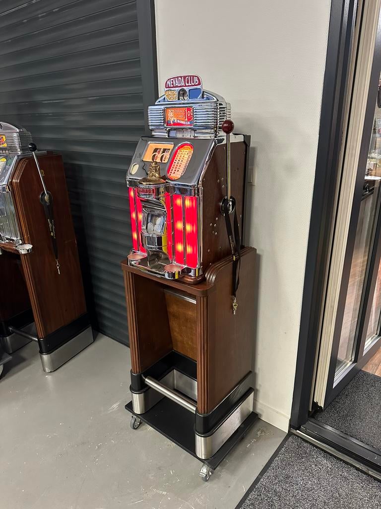 Zeldzame eenarmige bandiet Jennings Nevada Club gokkast, Verzamelen, Automaten | Gokkasten en Fruitautomaten, Overige munten, Ophalen