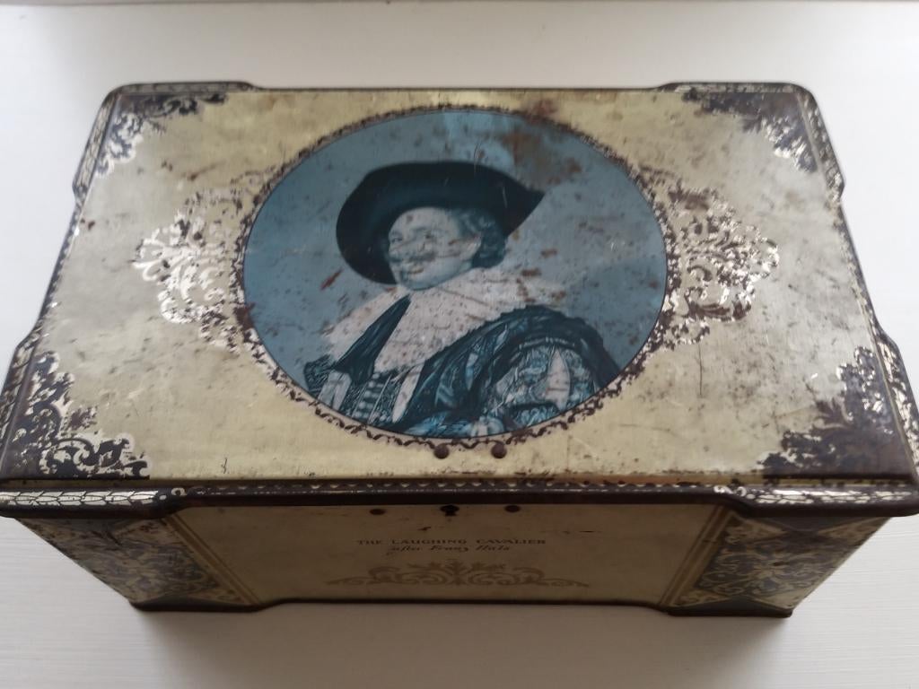 Vintage Thorne's groot toffee blik the laughing cavalier, Ophalen of Verzenden, Gebruikt, Overige