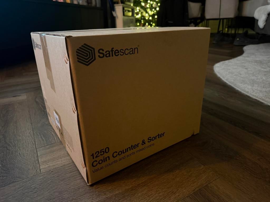 [NIEUW IN DOOS] SAFESCAN 1250 munt sorteer machine., Verzenden