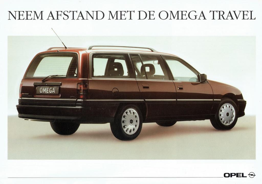 Folder Opel Omega Travel (ca.1991), Verzenden, Gelezen, Opel