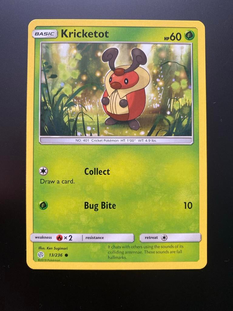 Kricketot 13/236 Pokémon S&M Cosmic Eclipse Mint Packfresh, Ophalen of Verzenden, Zo goed als nieuw, Losse kaart