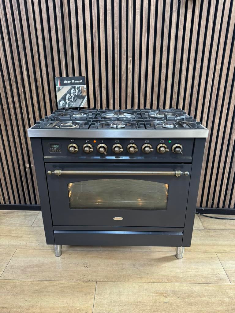 Luxe Antraciet oud koper Boretti Fornuis (Gratis bezorgen), 5258sh, Ophalen of Verzenden, Zo goed als nieuw, Energieklasse A of zuiniger